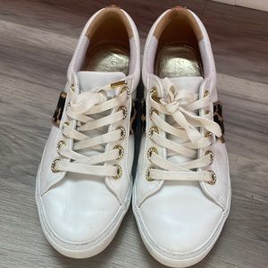 Lilly Pulitzer White and Gold Sneakers
